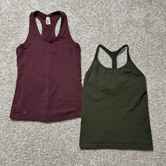 Athleta Bundle Women's Sz M Seamless Tank - Picture 2 of 8